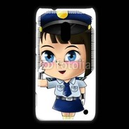 Coque Nokia Lumia 620 Cute cartoon illustration of a policewoman