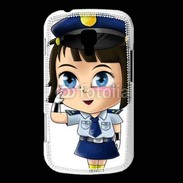 Coque Samsung Galaxy Trend Cute cartoon illustration of a policewoman