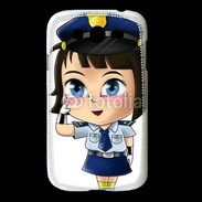 Coque Samsung Galaxy Grand Cute cartoon illustration of a policewoman