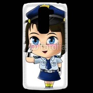 Coque LG G2 Mini Cute cartoon illustration of a policewoman