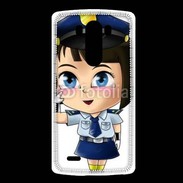Coque LG G3 Cute cartoon illustration of a policewoman