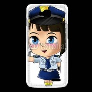 Coque LG L90 Cute cartoon illustration of a policewoman