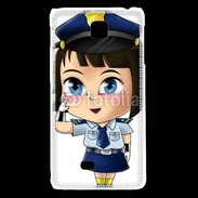 Coque LG F5 Cute cartoon illustration of a policewoman