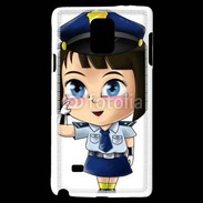 Coque Samsung Galaxy Note 4 Cute cartoon illustration of a policewoman