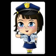 Etui carte bancaire Cute cartoon illustration of a policewoman