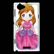 Coque Sony Xperia L Cute cartoon illustration of a queen