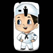 Coque Samsung Galaxy S3 Mini Cute cartoon illustration of a sailor