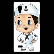 Coque LG Optimus L9 Cute cartoon illustration of a sailor