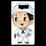 Coque LG Optimus L7 Cute cartoon illustration of a sailor