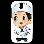 Coque HTC One SV Cute cartoon illustration of a sailor