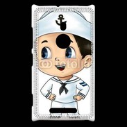 Coque Nokia Lumia 925 Cute cartoon illustration of a sailor