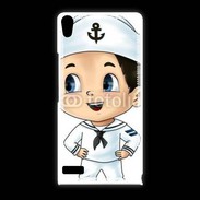 Coque Huawei Ascend P6 Cute cartoon illustration of a sailor