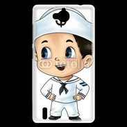 Coque Huawei Ascend G740 Cute cartoon illustration of a sailor