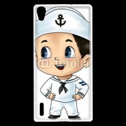 Coque Huawei Ascend P7 Cute cartoon illustration of a sailor