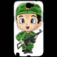 Coque Samsung Galaxy Note 2 Cute cartoon illustration of a soldier