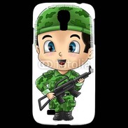 Coque Samsung Galaxy S4 Cute cartoon illustration of a soldier
