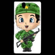 Coque Sony Xperia Z Cute cartoon illustration of a soldier