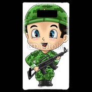 Coque LG Optimus L7 Cute cartoon illustration of a soldier