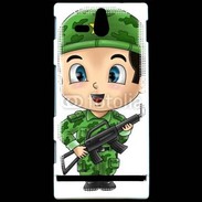 Coque Sony Xperia U Cute cartoon illustration of a soldier