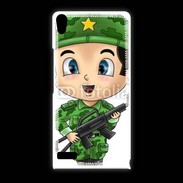 Coque Huawei Ascend P6 Cute cartoon illustration of a soldier
