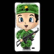 Coque Huawei Ascend Mate Cute cartoon illustration of a soldier