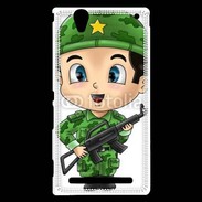 Coque Sony Xperia T2 Ultra Cute cartoon illustration of a soldier