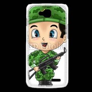 Coque LG L90 Cute cartoon illustration of a soldier