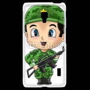 Coque LG F6 Cute cartoon illustration of a soldier