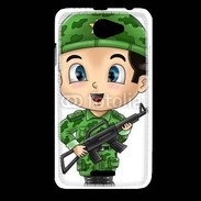 Coque HTC Desire 516 Cute cartoon illustration of a soldier