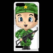 Coque Huawei Ascend G6 Cute cartoon illustration of a soldier