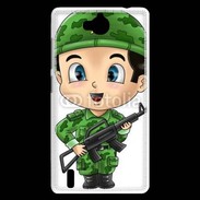 Coque Huawei Ascend G740 Cute cartoon illustration of a soldier