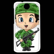 Coque HTC Desire 310 Cute cartoon illustration of a soldier
