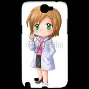 Coque Samsung Galaxy Note 2 Cute cartoon illustration of a waiter