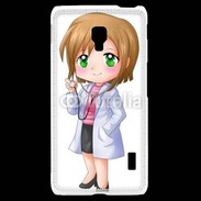 Coque LG F6 Cute cartoon illustration of a waiter