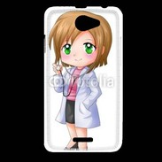 Coque HTC Desire 516 Cute cartoon illustration of a waiter