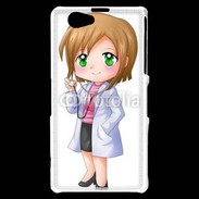 Coque Sony Xperia Z1 Compact Cute cartoon illustration of a waiter