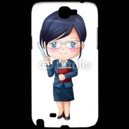 Coque Samsung Galaxy Note 2 Cute cartoon illustration of a teacher