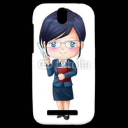 Coque HTC One SV Cute cartoon illustration of a teacher