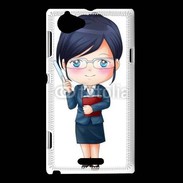 Coque Sony Xperia L Cute cartoon illustration of a teacher