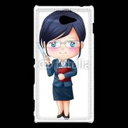 Coque Sony Xperia M2 Cute cartoon illustration of a teacher