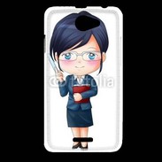 Coque HTC Desire 516 Cute cartoon illustration of a teacher