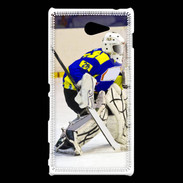 Coque Sony Xperia M2 Gardien de Hockey sur glace
