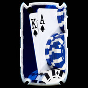 Coque Blackberry 8520 Poker bleu et noir