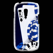 Coque Samsung Galaxy S3 Mini Poker bleu et noir