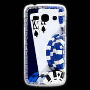 Coque Samsung Galaxy Ace3 Poker bleu et noir