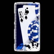 Coque Nokia Lumia 1320 Poker bleu et noir