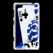 Coque Nokia Lumia 625 Poker bleu et noir