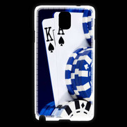 Coque Samsung Galaxy Note 3 Poker bleu et noir