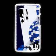 Coque LG L5 2 Poker bleu et noir