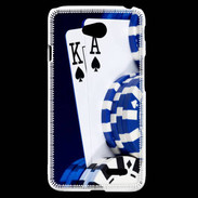 Coque LG L70 Poker bleu et noir